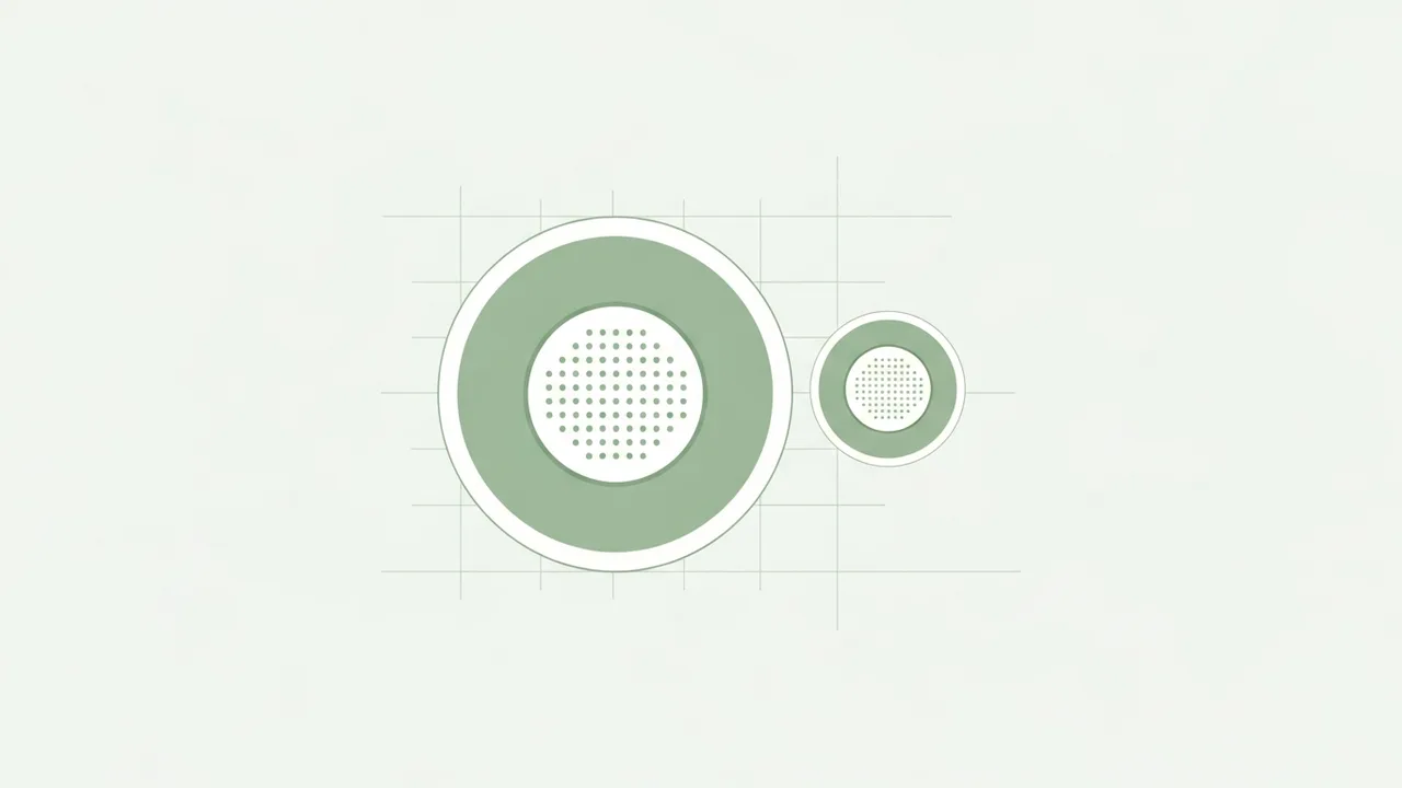 Dotti vs Vivelle-Dot estradiol patch size comparison illustration, showing the smaller Dotti patch and the larger Vivelle-Dot patch side by side