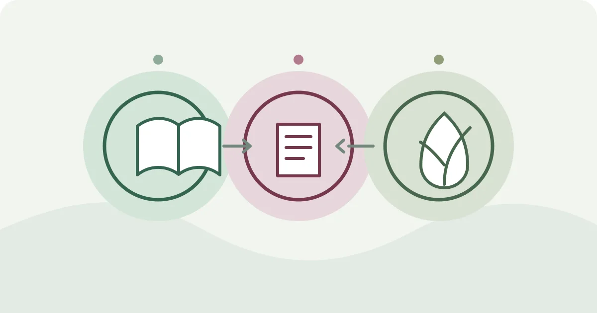 Editorial illustration showing personal recommendations, clinical guidance and an individual HRT care plan as distinct layers.