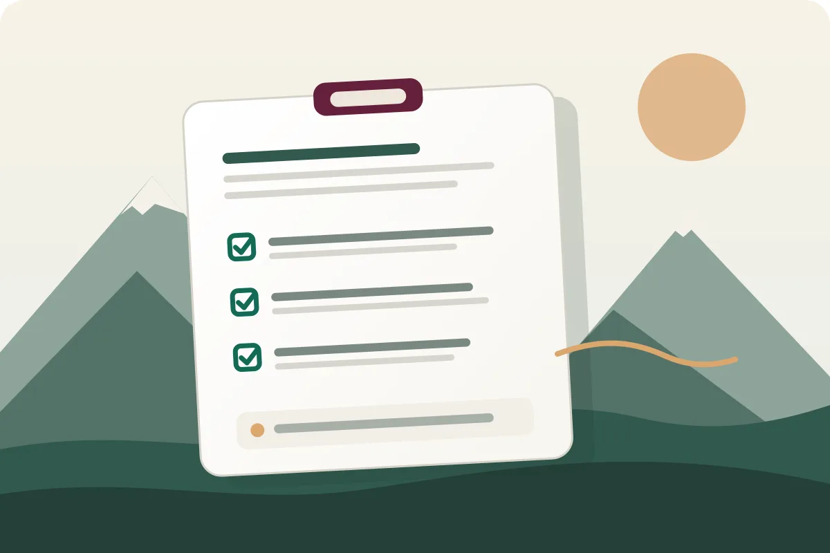 Illustrated consultation and cost checklist against a Colorado mountain backdrop.