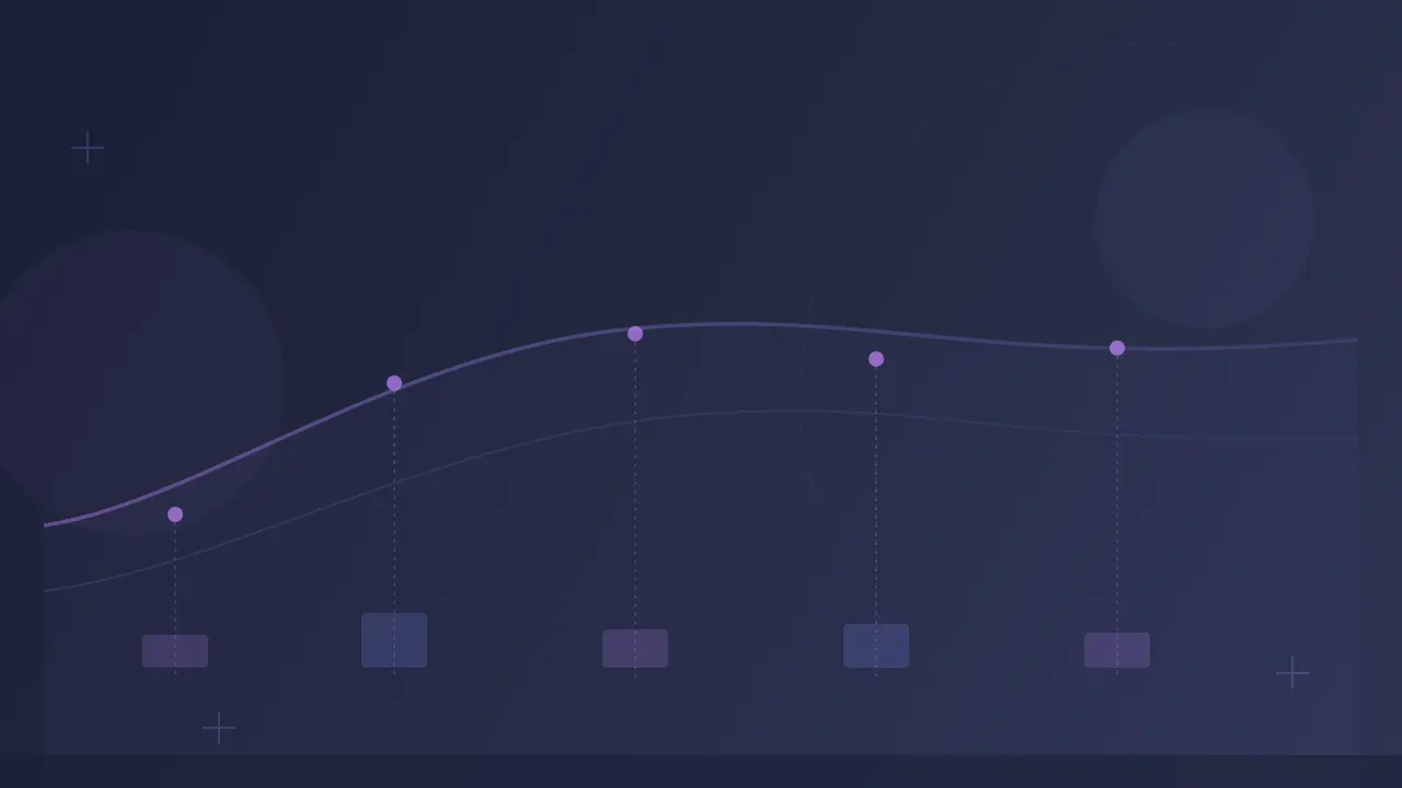 Abstract timeline motif representing the gradual process of stopping HRT and monitoring symptom return